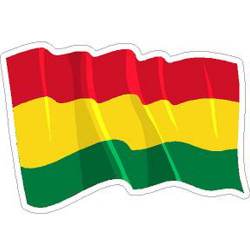 Bolivia Wavy Flag - Vinyl Sticker