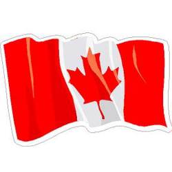 Canada Wavy Flag - Vinyl Sticker