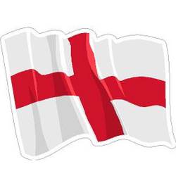 England Wavy Flag - Vinyl Sticker