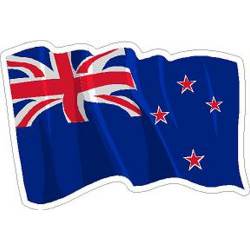 New Zealand Wavy Flag - Vinyl Sticker