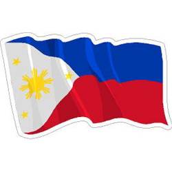 Philippines Wavy Flag - Vinyl Sticker
