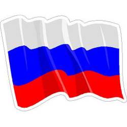 Russia Wavy Flag - Vinyl Sticker