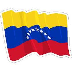 Venezuela Wavy Flag - Vinyl Sticker