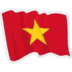 Vietnam Wavy Flag - Vinyl Sticker