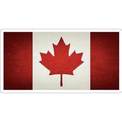 Canada Rustic Woodgrain Flag - Vinyl Sticker