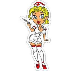 Nurse Pin Up Girl - Vinyl Sticker
