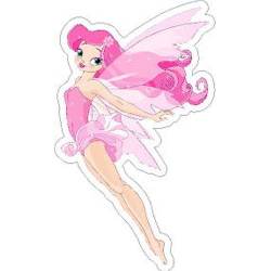 Pink Flying Fairy - Vinyl Sticker