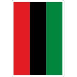 African American Vertical Flag - Vinyl Sticker