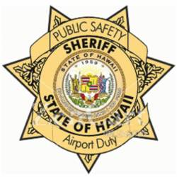 State Of Hawaii Sheriff Airport Duty - Vinyl Sticker