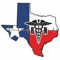 Texas State Flag Registered Nurse RN - Vinyl Sticker