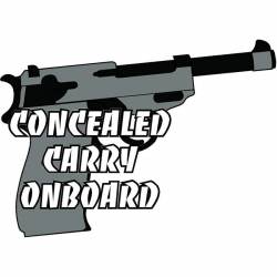 Concealed Carry Onboard - Vinyl Sticker