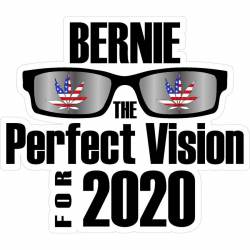 Bernie 2020 The Perfect Vision For 2020 American Flag Pot Leafs - Vinyl Sticker