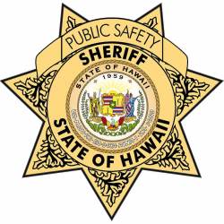 State Of Hawaii Sheriff Badge - Vinyl Sticker