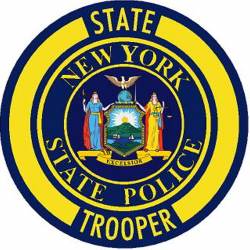 New York State Police State Trooper Round Seal - Vinyl Sticker