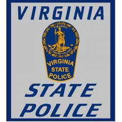 Virigina State Police Banner Blue & Gold - Vinyl Sticker