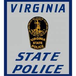 Virigina State Police Banner Black & Gold - Vinyl Sticker
