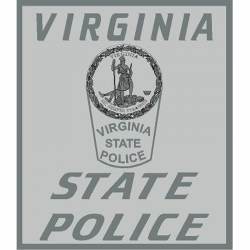 Virigina State Police Banner Greyscale - Vinyl Sticker