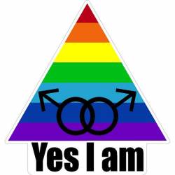 LGBTQ Rainbow Yes I Am Boy Male - Vinyl Sticker