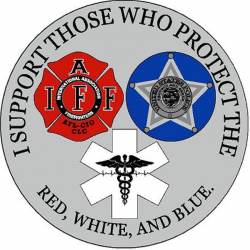 I Support Those Who Protect The Red White And Blue Circle - Vinyl Sticker