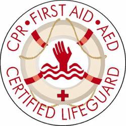 Certified Lifeguard CPR First Aid AED - Vinyl Sticker