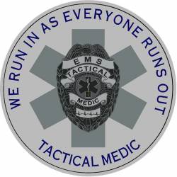 Tactical Medic Grayscale Star Of Life - Vinyl Sticker