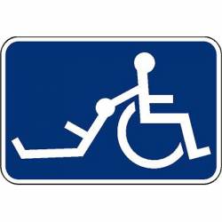 Handicap Dragging Person - Vinyl Sticker