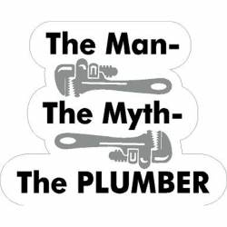 The Man The Myth The Plumber - Vinyl Sticker