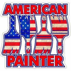 All American Painter Paint Brush - Vinyl Sticker