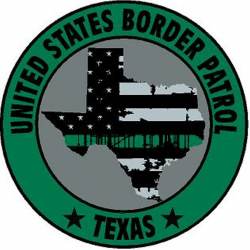 Texas Thin Green Line United States Border Patrol Green - Vinyl Sticker