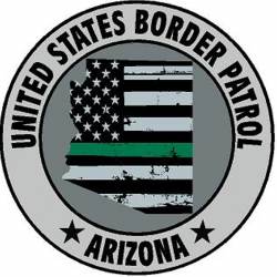 Arizona Thin Green Line United States Border Patrol Gray - Vinyl Sticker