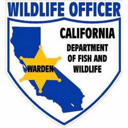 Wildlife Officer California Department Of Fish And Wildlife Game Warden - Vinyl Sticker