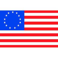 Betsy Ross 13 Stars American Flag - Vinyl Sticker