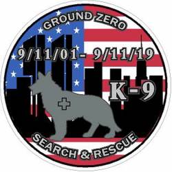 Ground Zero K-9 Search & Rescue - Vinyl Sticker
