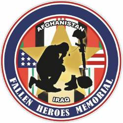 Afghanistan Iraq Fallen Heroes Memorial - Vinyl Sticker