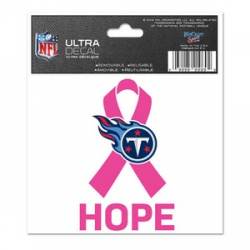Tennessee Titans Breast Cancer Awareness Hope - 3x4 Ultra Decal