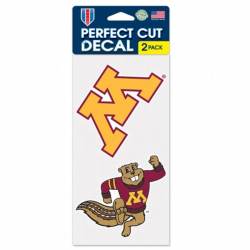 University Of Minnesota Golden Gophers - Set of Two 4x4 Die Cut Decals
