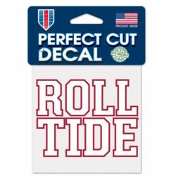University Of Alabama Crimson Tide Roll Tide - 4x4 Die Cut Decal