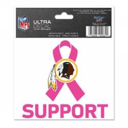 Washington Redskins Breast Cancer Awareness Support - 3x4 Ultra Decal