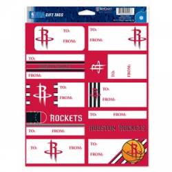 Houston Rockets - Sheet of 10 Gift Tag Labels