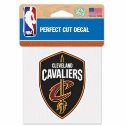 Cleveland Cavaliers Script Shield Logo - 4x4 Die Cut Decal