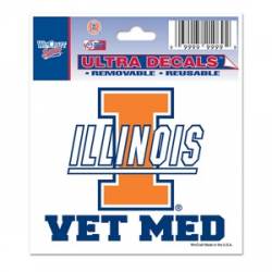 University Of Illinois Fighting Illini Vet Med - 3x4 Ultra Decal