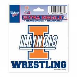 University Of Illinois Fighting Illini Wrestling - 3x4 Ultra Decal