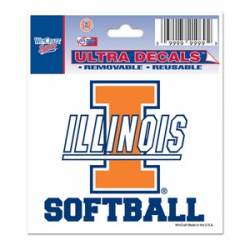 University Of Illinois Fighting Illini Softball - 3x4 Ultra Decal