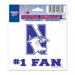 Northwestern University Wildcats #1 Fan - 3x4 Ultra Decal