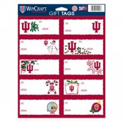 Indiana University Hoosiers - Sheet of 10 Christmas Gift Tag Labels