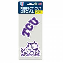 Texas Christian University Horned Frogs - Set of Two 4x4 Die Cut Decals