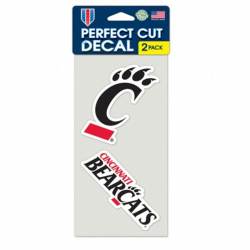 University Of Cincinnati Bearcats - Set of Two 4x4 Die Cut Decals
