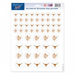 University Of Texas Longhorns Retro - 8.5x11 Sticker Sheet