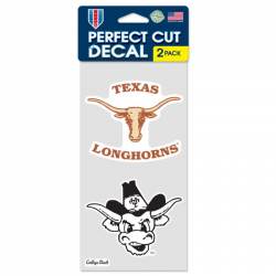 University Of Texas Longhorns Retro - Set of Two 4x4 Die Cut Decals