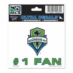 Seattle Sounders #1 Fan - 3x4 Ultra Decal